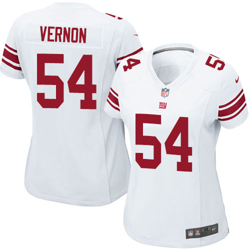 Women's Limited Olivier Vernon Nike Jersey White Road - #54 NFL New York Giants